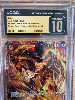 Pristine CGC Graded 10 One Piece Sabo Super Rare Promo Card. Free UK Delivery - Image 3