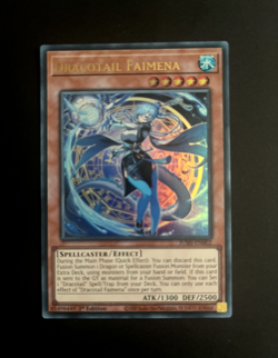 YUGIOH DRACOTAIL FAIMENA ULTRA RARE JUSH-EN002 1ST EDITION NM/M - Image 1