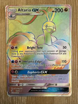 Altaria GX - 72/70 - Pokemon Dragon Majesty Sun & Moon Secret Rare Card DAMAGED - Image 1