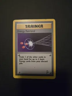 Energy Retrieval 110/130 Base Set 2 Pokemon Card - Image 1