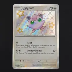 Pokemon TCG Card Jigglypuff 198/091 Paldean Fates Baby Shiny - NM - Image 1