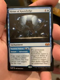 Virtue of Knowledge : Wilds of Eldraine : Magic MTG [Near Mint] ENCHANTMENT - Image 1