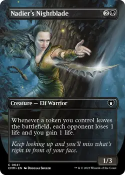 MAGIC: THE GATHERING NADIER'S NIGHTBLADE (BORDERLESS) 641 C COMMANDER MASTERS NM - Image 1