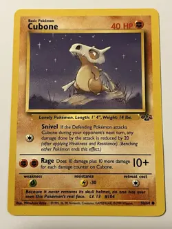 Cubone Vintage Pokemon Card # 5 /64 Fossil Stamp RARE 1999 1st Edition n MINT 💎 - Image 1