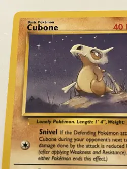 Cubone Vintage Pokemon Card # 5 /64 Fossil Stamp RARE 1999 1st Edition n MINT 💎 - Image 2