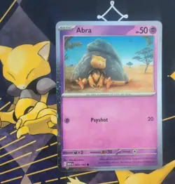 Abra 063/165 Cosmos Holo Promo Alakazam EX Holo Pokemon 151 Card - Image 1