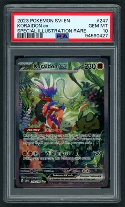 PSA 10 Pokemon Koraidon ex Scarlet & Violet Special Illustration Rare 247/198 - Image 1