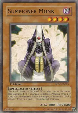 YUGIOH 2x Summoner Monk SDSC-EN005 - Unlimited NM - Common - Image 1