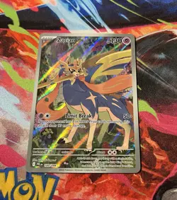 Pokemon TCG Zacian Full Art Ultra Rare Holo Card 100/94 Phantasmal Flames - Image 1