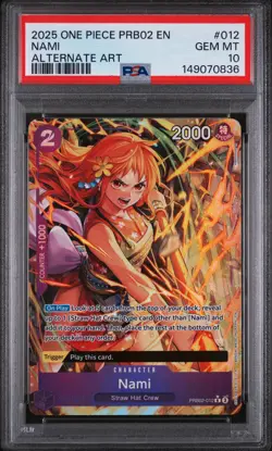 2025 ONE PIECE PRB02-PREMIUM BOOSTER -ONE PIECE CARD THE BEST- VOL.2 NAMI PSA 10 - Image 1