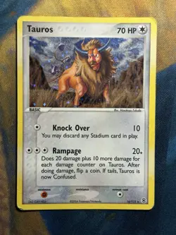 Tauros 16/112 EX FireRed & LeafGreen 2004 Holo Rare Pokemon Card MP HP - Image 2