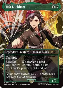 MTG English Tifa Lockhart (Borderless) NM Normal Promos: Magicfest Cards - Image 1