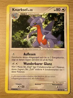 Knarksel Lv.32 48/123 Pokemon Card Geheimnisvolle Schatze Calender Promo LP - Image 2
