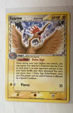 Fearow 18/100 Delta Species EX Crystal Guardians Regular Rare Pokemon Card - LP - Image 1