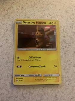 Detective Pikachu SM190 Black Star Promo Holo Pokemon Card NM - Image 1