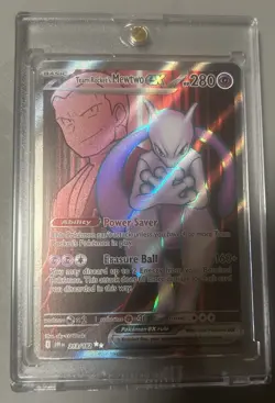 Team Rocket's Mewtwo ex 213/182 Ultra Rare SV10: Destined Rivals Pokemon TCG NM - Image 1