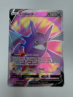Pokemon TCG - Crobat V (Full Art) 182/189 Swsh03: Darkness Ablaze Holo - Image 1