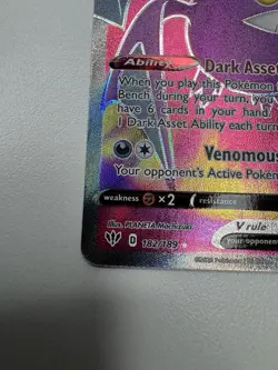 Pokemon TCG - Crobat V (Full Art) 182/189 Swsh03: Darkness Ablaze Holo - Image 5