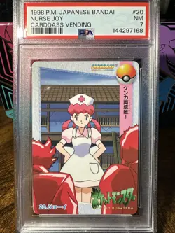 1998 Pokemon Japanese Bandai Anime Vending #20 Nurse Joy PSA 7 - Image 1