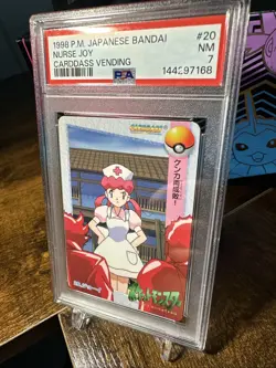 1998 Pokemon Japanese Bandai Anime Vending #20 Nurse Joy PSA 7 - Image 2