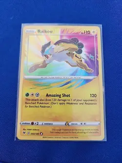 Pokemon TCG Raikou Vivid Voltage 050/185 Holo Amazing Rare - Image 1