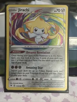 Pokemon TCG Jirachi 119/185 Amazing Rare Sword & Shield: Vivid Voltage NM - Image 1