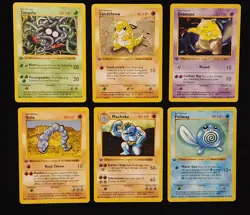 1st Edition Base Set Shadowless Lot Of 6 Pokemon 1999 WOTC - Image 1