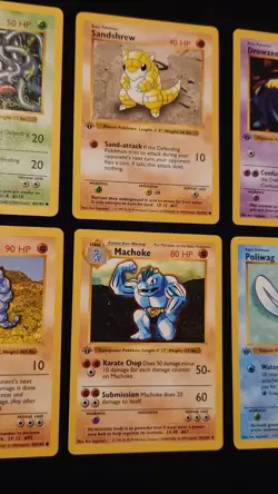 1st Edition Base Set Shadowless Lot Of 6 Pokemon 1999 WOTC - Image 3