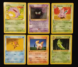 1st Edition Base Set Shadowless Lot Of 6 Pokemon 1999 WOTC - Image 1