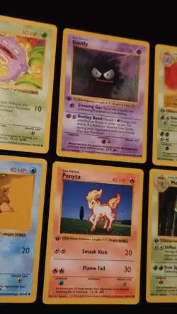 1st Edition Base Set Shadowless Lot Of 6 Pokemon 1999 WOTC - Image 3