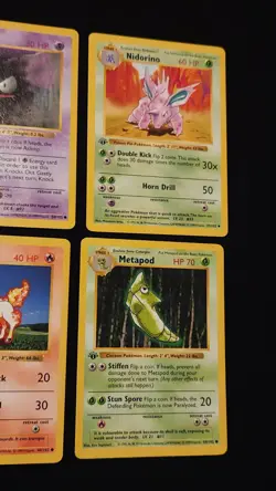 1st Edition Base Set Shadowless Lot Of 6 Pokemon 1999 WOTC - Image 4