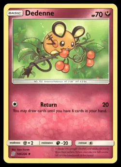 Dedenne 145/236 Uncommon Unified Minds Pokemon Lightly Played - Image 1