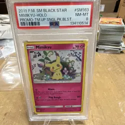 The Pokemon Company Pokemon TCG Mimikyu SM163 SM Black Star Promo Holo PSA 8 - Image 1