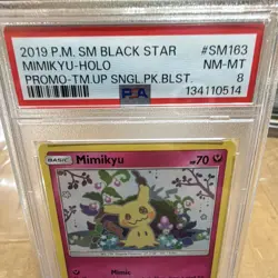 The Pokemon Company Pokemon TCG Mimikyu SM163 SM Black Star Promo Holo PSA 8 - Image 2
