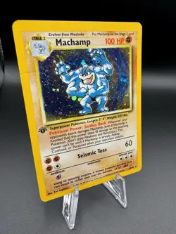 Machamp 8/102 (MP-DMG) Swirl 1st Edition Cosmos Holo Pokemon 2-Player CD-Rom - Image 2