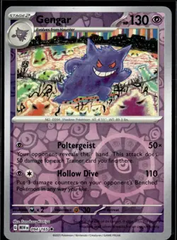 Gengar 094/165 Rare 151 Pokemon Reverse Holo Near Mint - Image 1