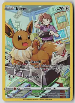 Eevee TG11/TG30 Holo Brilliant Stars Trainer Gallery Pokemon NM - Image 1