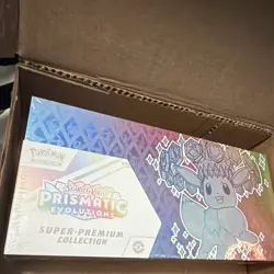 Pokemon TCG Scarlet & Violet Prismatic Evolutions Super-Premium Box Eevee - Image 1