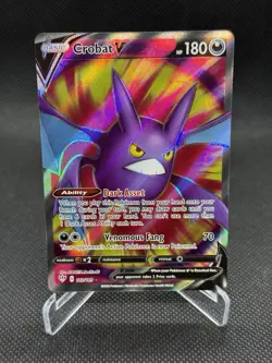 Crobat V 182/189 Ultra Rare Darkness Ablaze Pokemon Near Mint - Image 1