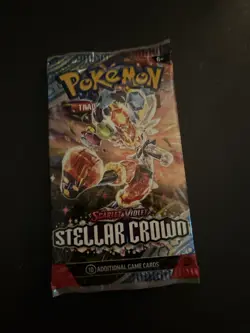 Heavy! 22.48g Pokemon Stellar Crown Booster Pack Sealed - Image 2