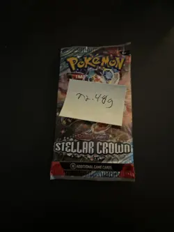 Heavy! 22.48g Pokemon Stellar Crown Booster Pack Sealed - Image 4