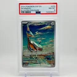 2024 POKEMON SSP EN-SURGING SPARKS ILLUSTRATION RARE #209 SKARMORY PSA 8 - Image 1