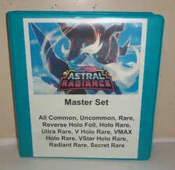 Pokemon TCG Astral Radiance Partial Master Set In Binder - Image 1
