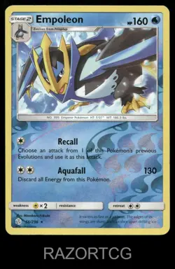 EMPOLEON 56/236 R COSMIC ECLIPSE POKEMON REVERSE HOLO NM/M - Image 2