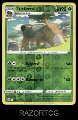 TORTERRA 008/172 HOLO R BRILLIANT STARS POKEMON REVERSE HOLO NM/M - Image 2