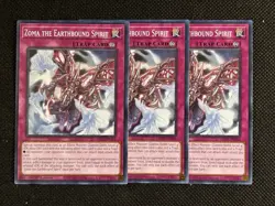 3x YuGiOh! - Zoma the Earthbound Spirit MP25-EN366 Common 1st Edition Near Mint - Image 1
