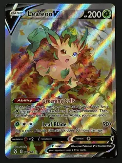 Pokemon TCG Leafeon V 167/203 Evolving Skies Alternate Art - NM - Image 1