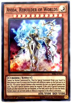 YuGiOh! - Avida, Rebuilder of Worlds - RIRA-EN027 - 1st Edition - Super Rare - Image 1
