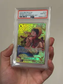Monkey D. Luffy 2025 One Piece 2nd Anniversary Promo ST13-015 PSA 10 - Image 1
