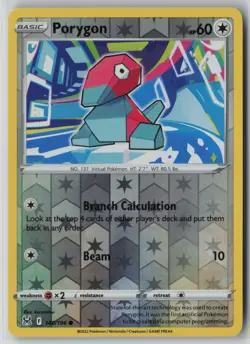 Porygon 140/196 Pokemon TCG Card Lost Origin Reverse Holo (Light Play) LP 1 - Image 1